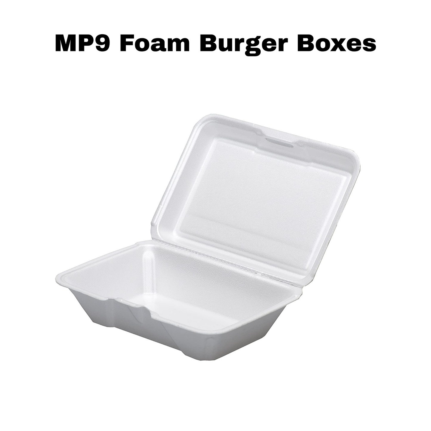 MP9 Foam Burger Box- Clamshell Takeaway Containers