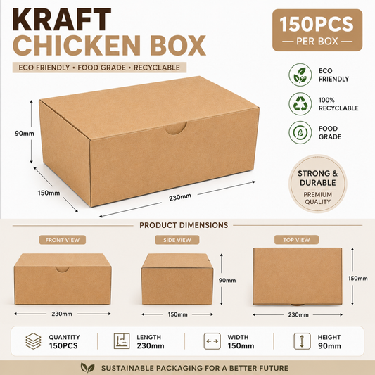 FC3 Chicken Kraft Bucket Leak-Resistant & Eco-Friendly