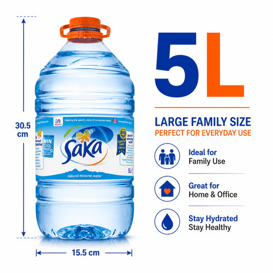 Saka Natural Mineral Water 5 Liter (Pack of 3)