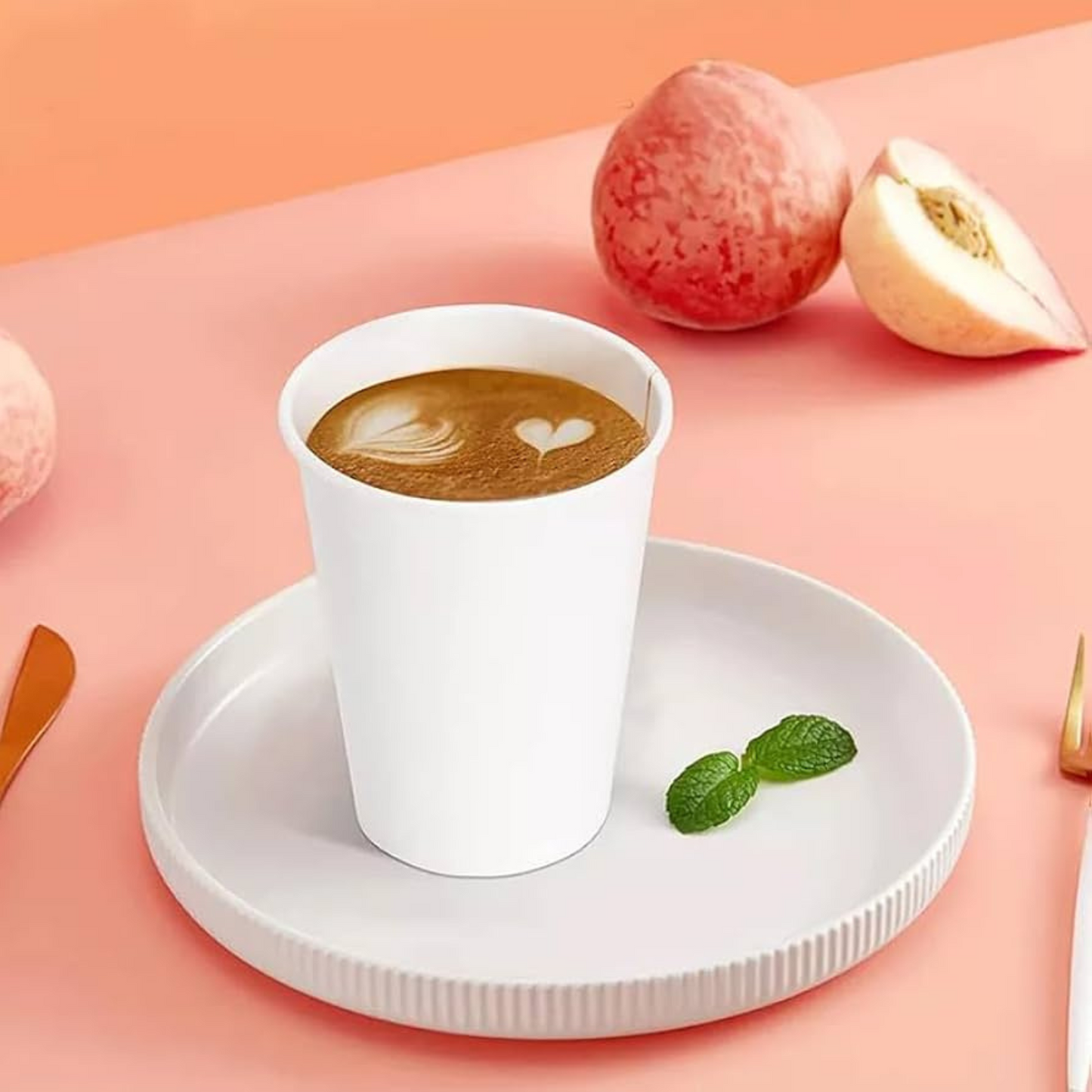4oz Paper Cup White | Spill-Proof Lids