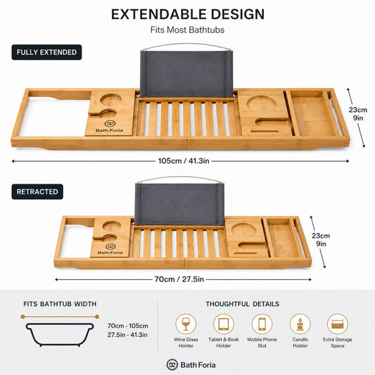 Premium Quality Wooden Bath Caddy
