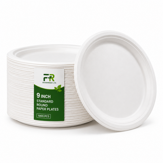 9" Paper Plates for Hot & Cold Food