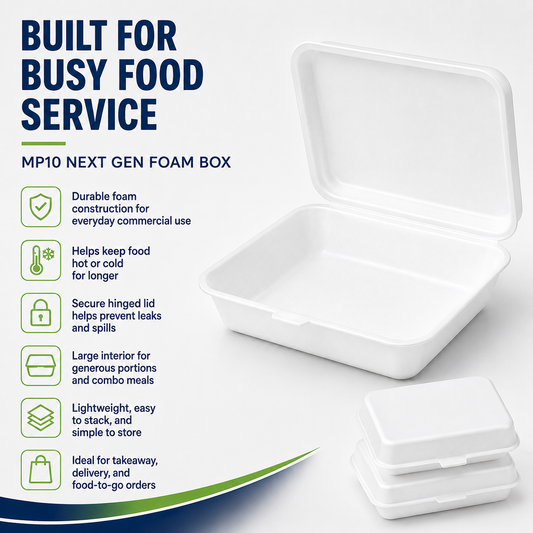 MP10 Next Gen Foam Box- Takeaway Containers