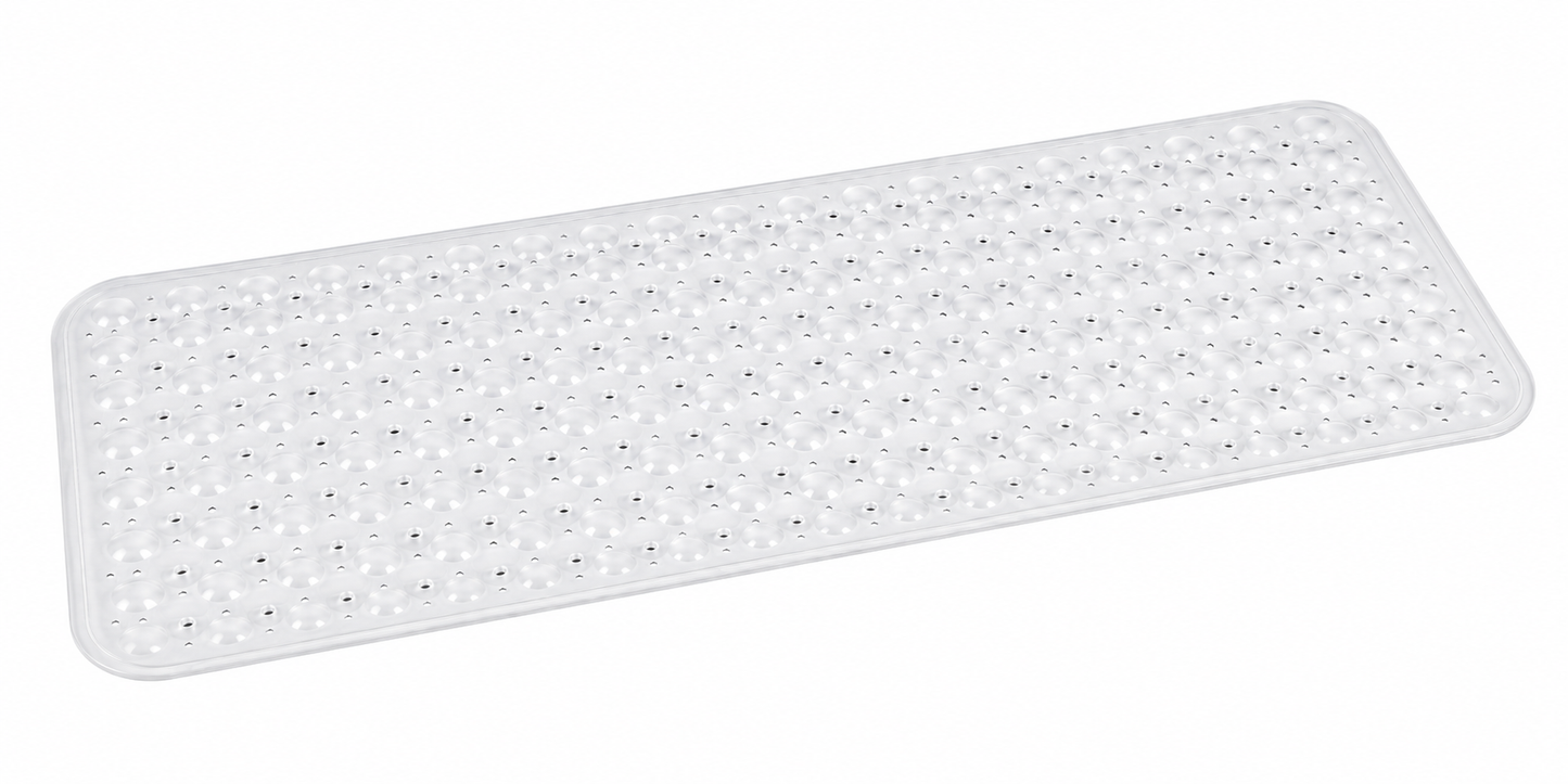 Clear Non-Slip Bath Mat – Extra Long 100 x 40 cm | Anti-Slip Safety Shower Mat
