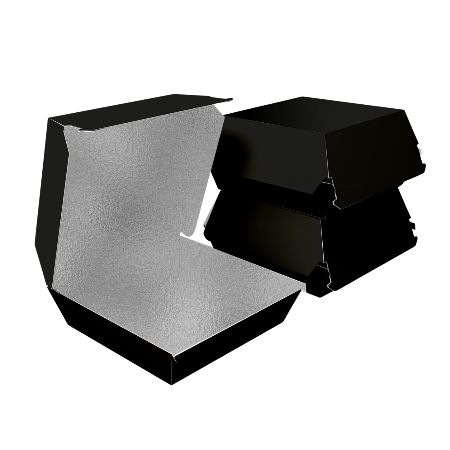 Black Corrugated Burger Box EP10 Takeaway Containers