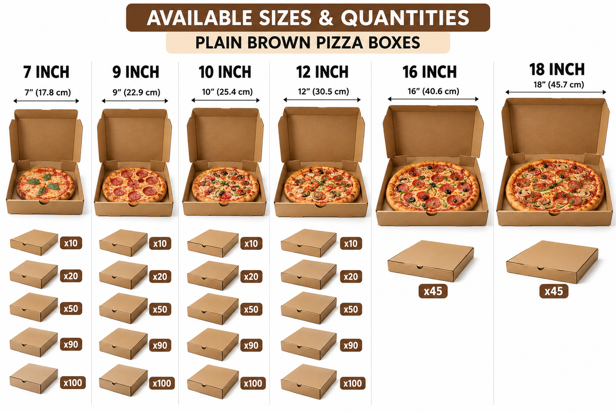 Lightweight Plain Pizza Food Boxes