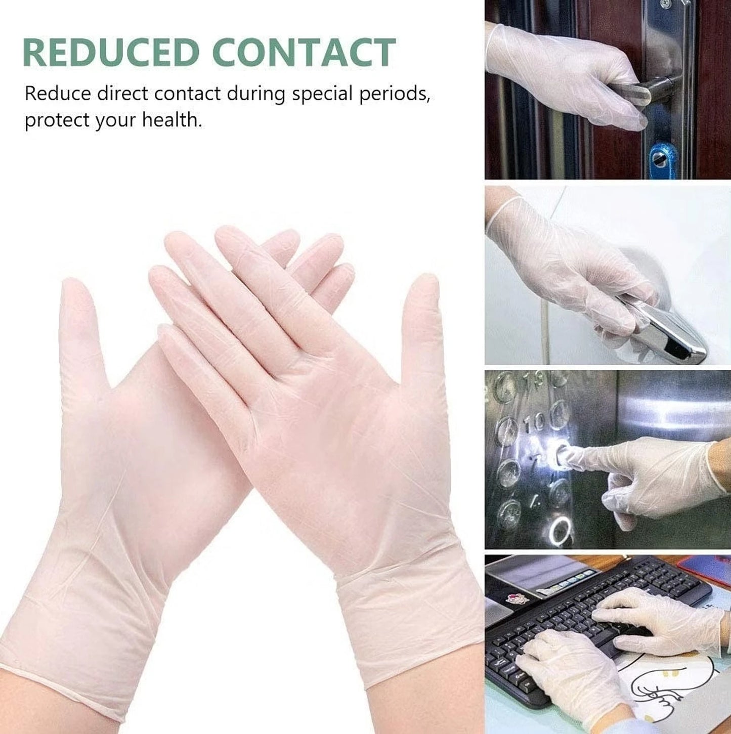 Clear Disposable Vinyl Gloves – Powder-Free & Latex-Free