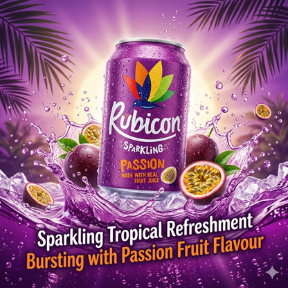 CAN Rubicon Passion Sparkling Fruit Juice- 24x330ML