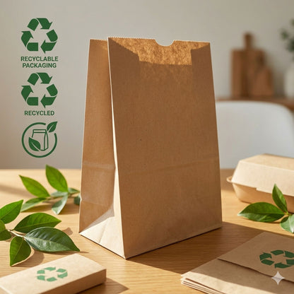Eco-Friendly Kraft Grab Bags | Sustainable High-Strength Carry Bags