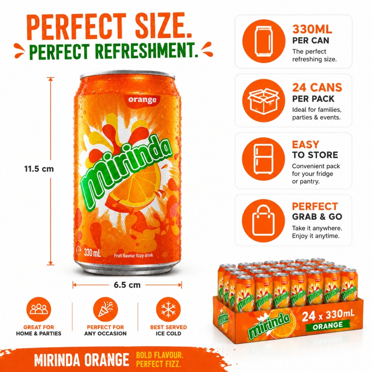 CAN Mirinda Orange 24X330ML EU