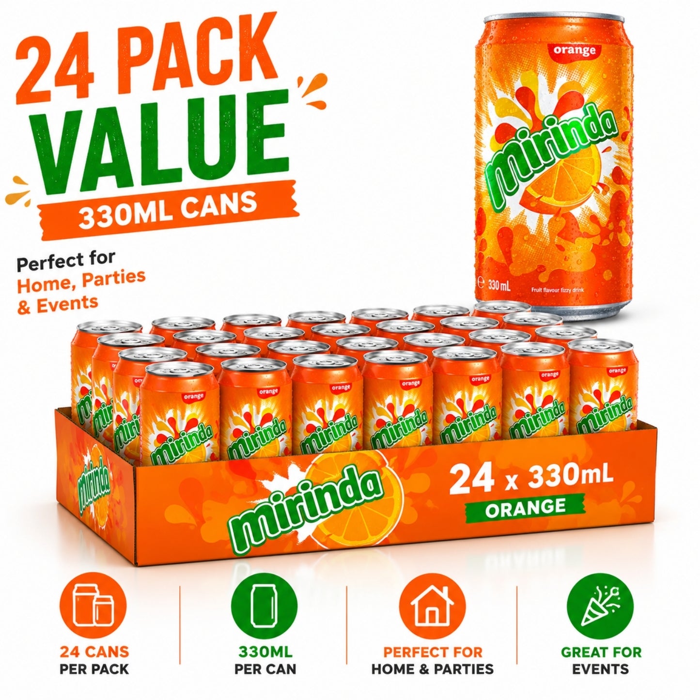 CAN Mirinda Orange 24X330ML EU