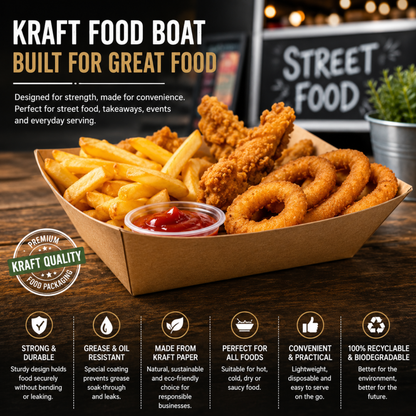The Ultimate Eco-Friendly Kraft Food Tray | Sturdy & Leak-Proof