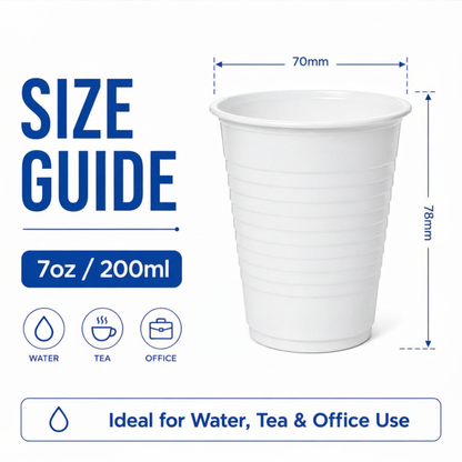 Eco-Friendly Paper Water Cups 7oz | 100% Recyclable