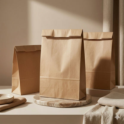Eco-Friendly Kraft Grab Bags | Sustainable High-Strength Carry Bags