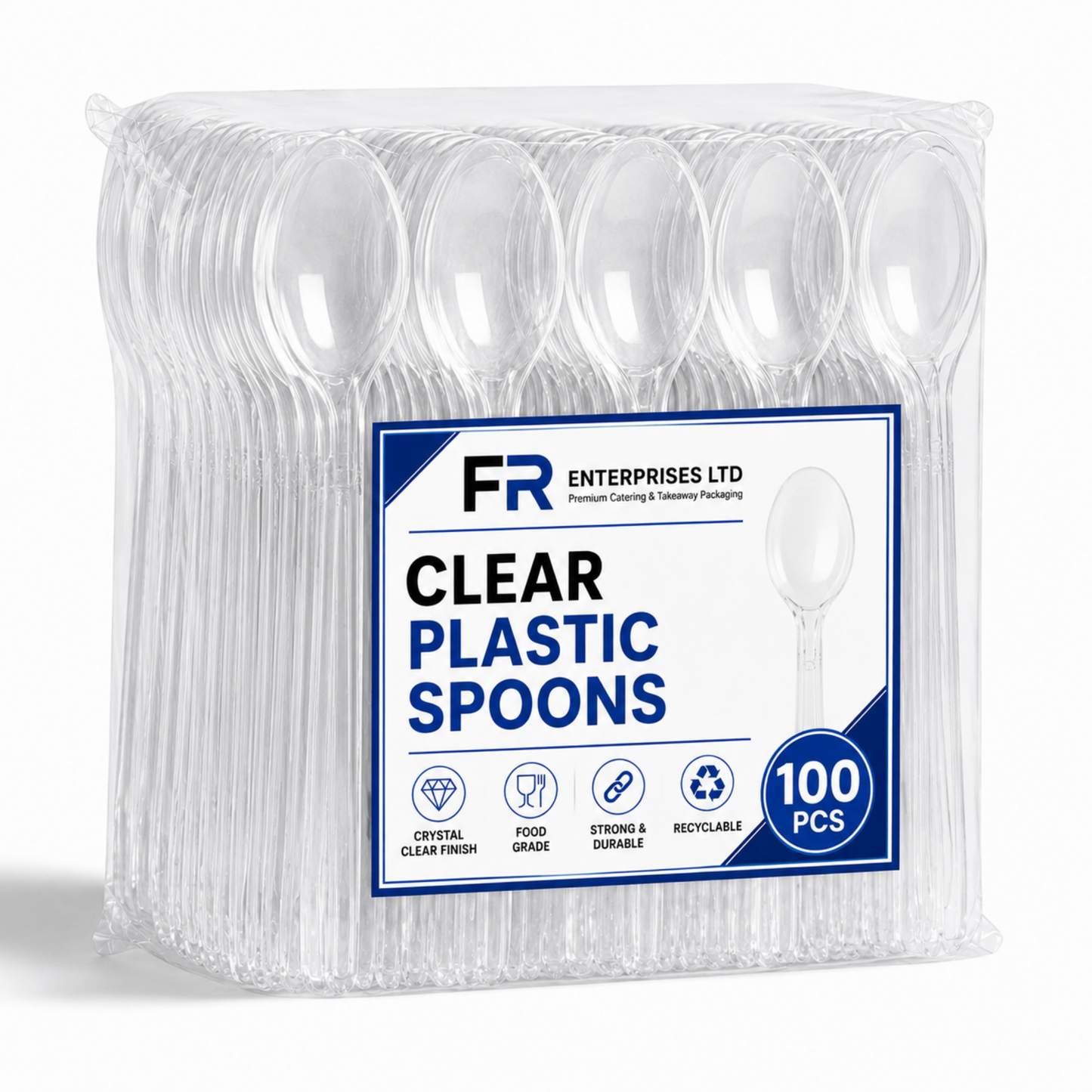 Premium Clear Plastic Spoons | Heavy-Duty Disposable Cutlery