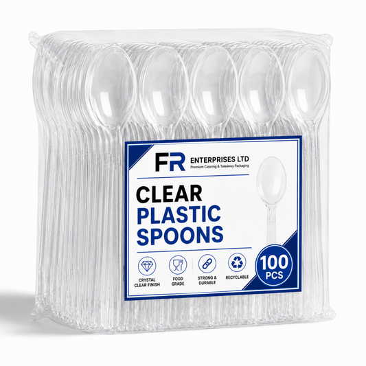 Premium Clear Plastic Spoons | Heavy-Duty Disposable Cutlery