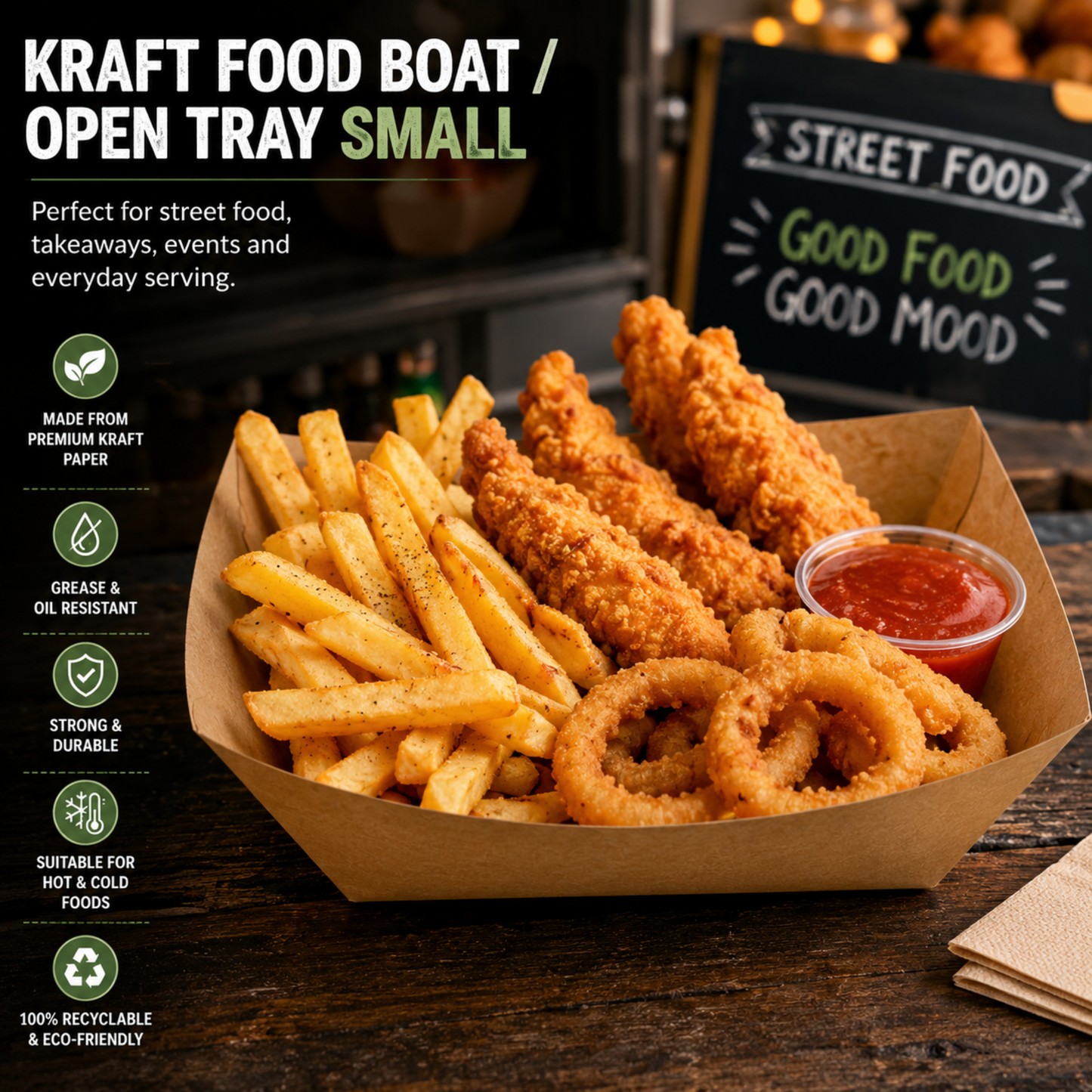 The Ultimate Eco-Friendly Kraft Food Tray | Sturdy & Leak-Proof