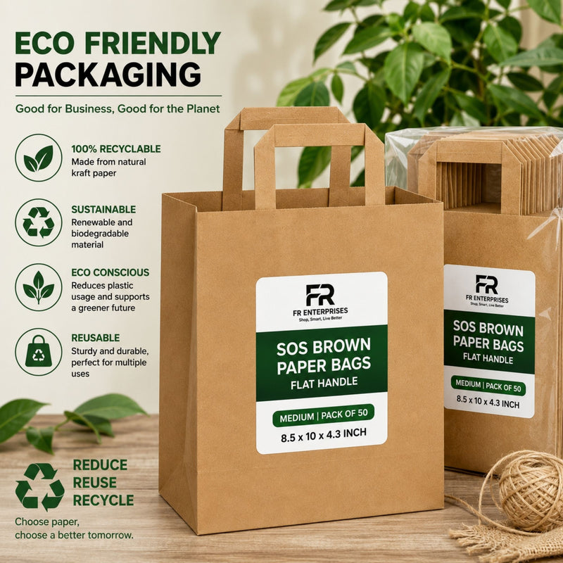 Eco-Friendly Brown SOS Paper Bag | Sustainable High-Strength Carry Bags