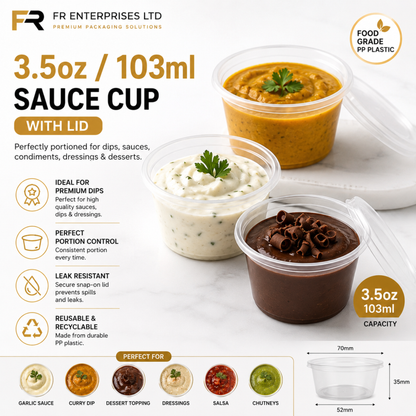 FR Heavy Duty Sauce Cups with Lids