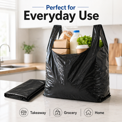 Large Heavy Duty Poly Carrier Bags- 11x17x21"