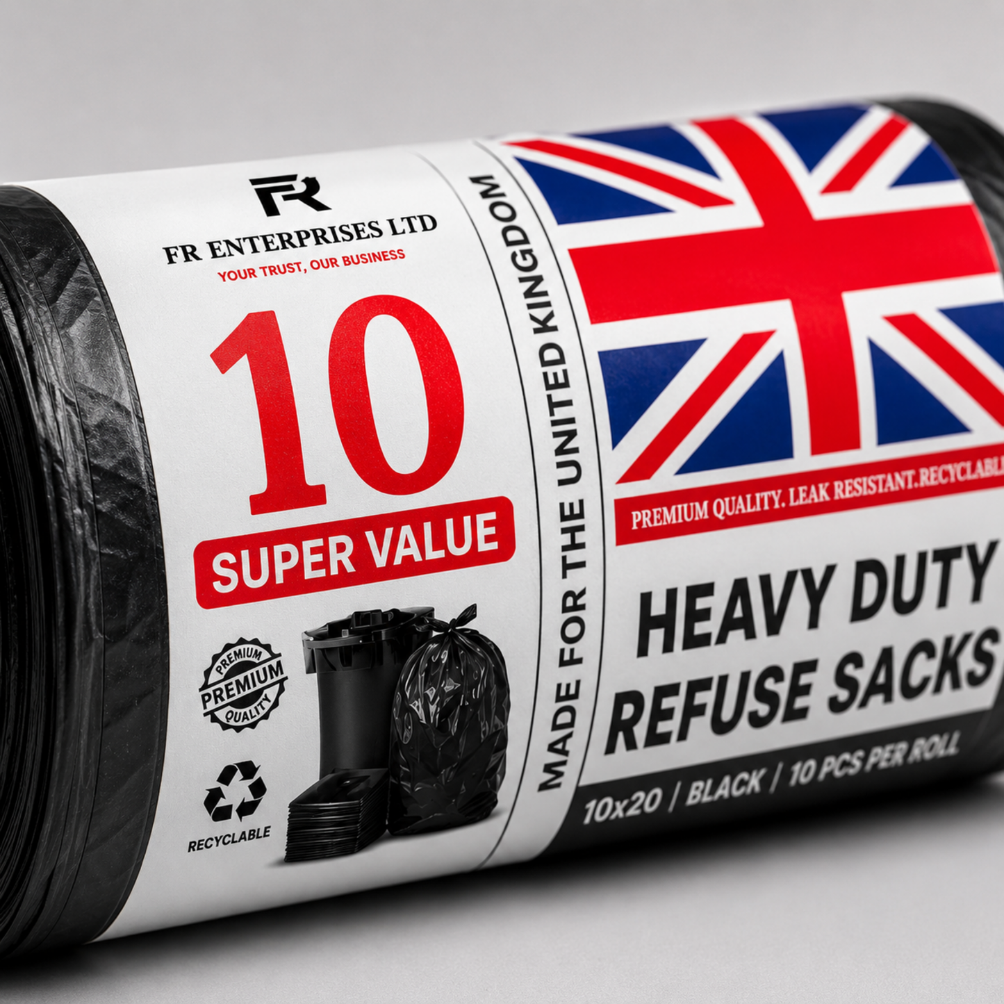 Ultra-Strong Heavy Duty Refuse Sacks- 10x20