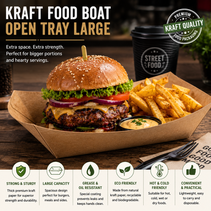 The Ultimate Eco-Friendly Kraft Food Tray | Sturdy & Leak-Proof