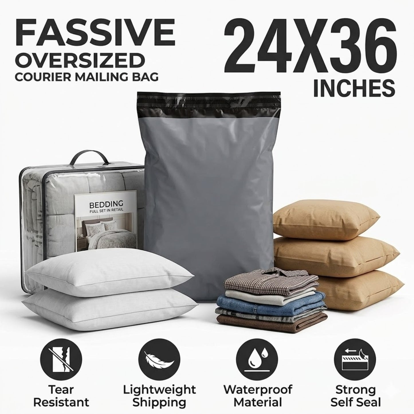Grey Mailing Bags