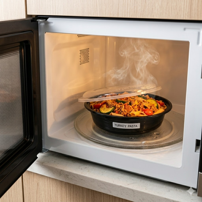 Heavy Duty Round Black Base Container with Lids