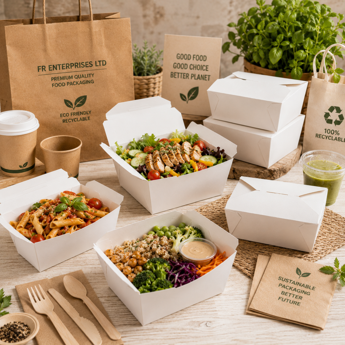 The Ultimate Eco-Friendly White Takeaway Box| Sturdy & Leak-Proof