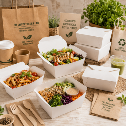The Ultimate Eco-Friendly White Takeaway Box| Sturdy & Leak-Proof