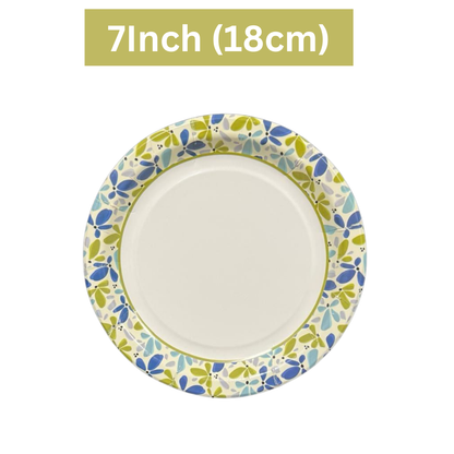 Printed Paper Plates for Hot & Cold Food- 7"