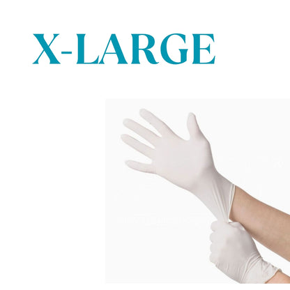 White Disposable Latex Gloves – Comfortable, Flexible & Protective