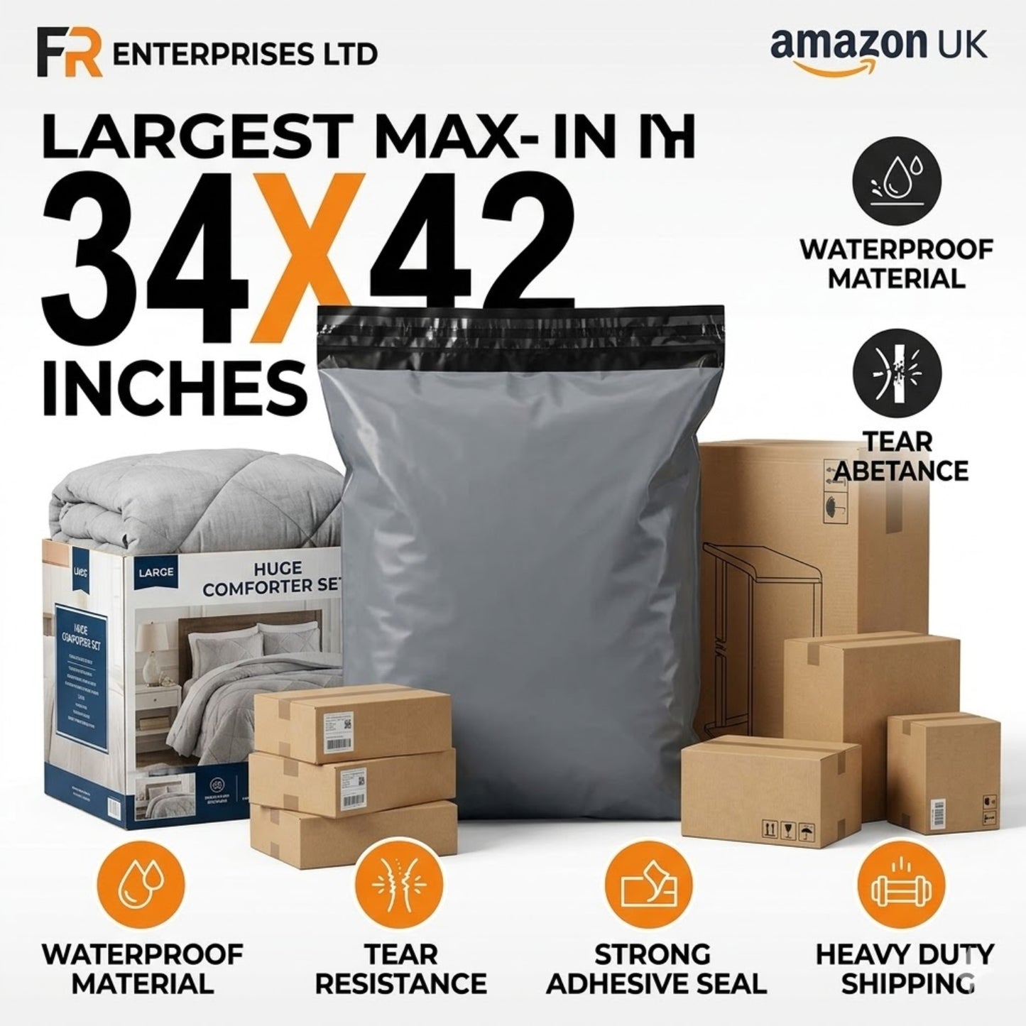 Grey Mailing Bags