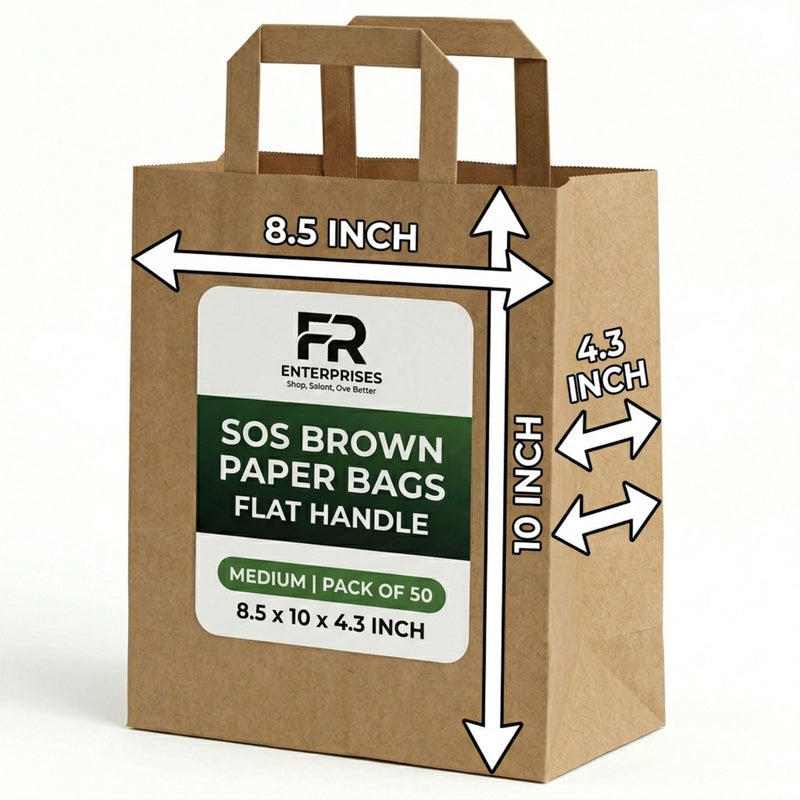 Eco-Friendly Brown SOS Paper Bag | Sustainable High-Strength Carry Bags