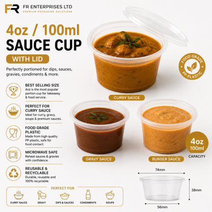 FR Heavy Duty Sauce Cups with Lids