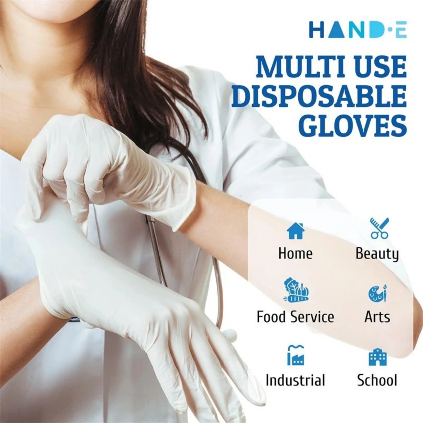 White Disposable Latex Gloves – Comfortable, Flexible & Protective