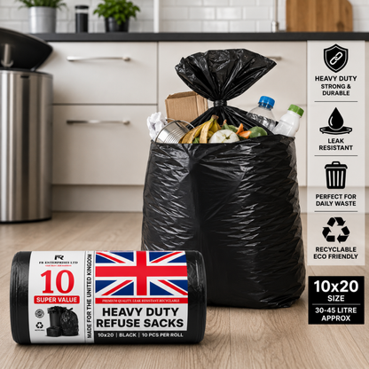 Ultra-Strong Heavy Duty Refuse Sacks- 10x20