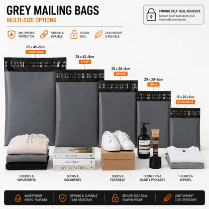 Grey Mailing Bags