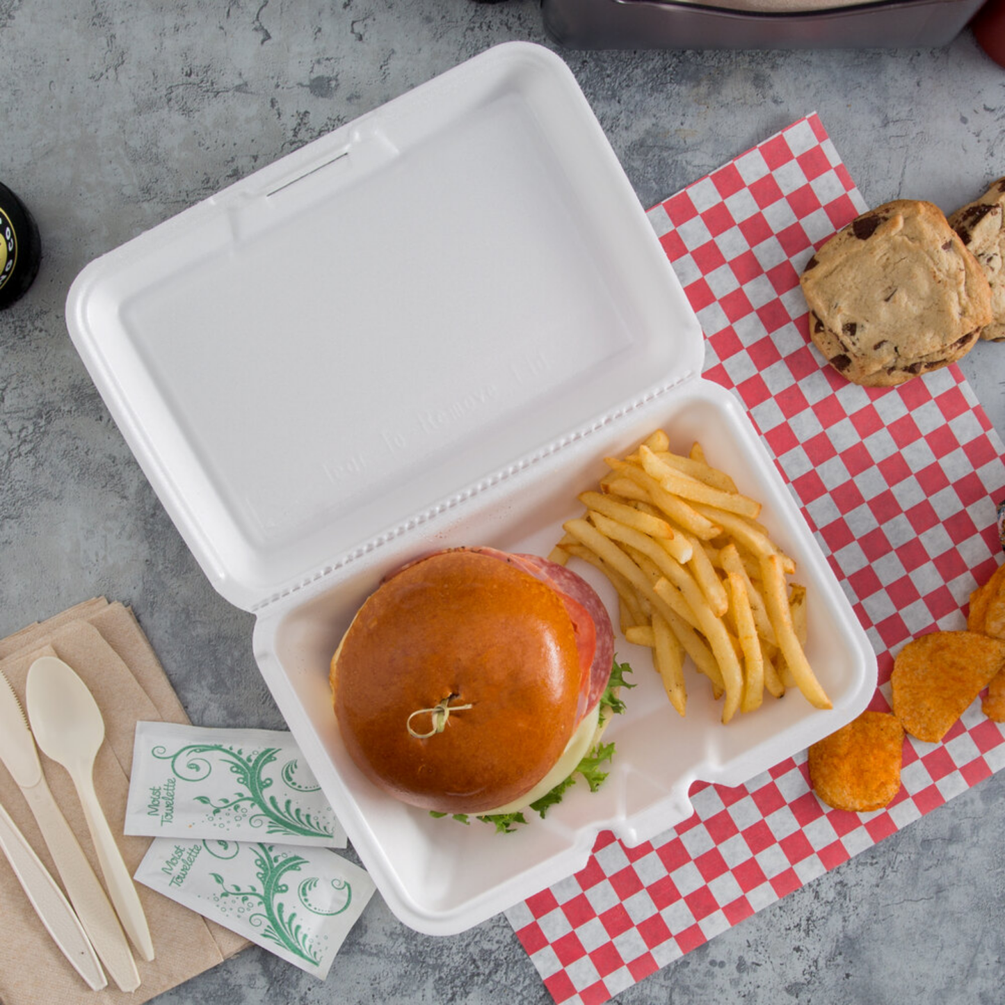 MP9 Foam Burger Box- Takeaway Containers