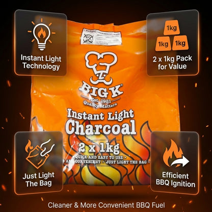 Instant Light Lumpwood Charcoal: FSC® Certified Single to 2KG x3Bags