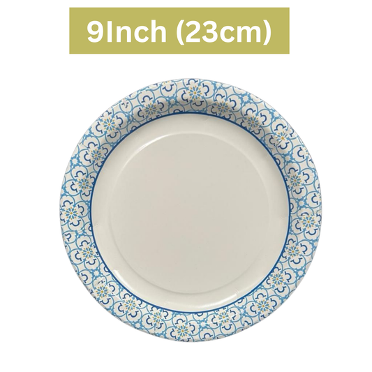 Printed Paper Plates for Hot & Cold Food- 9"