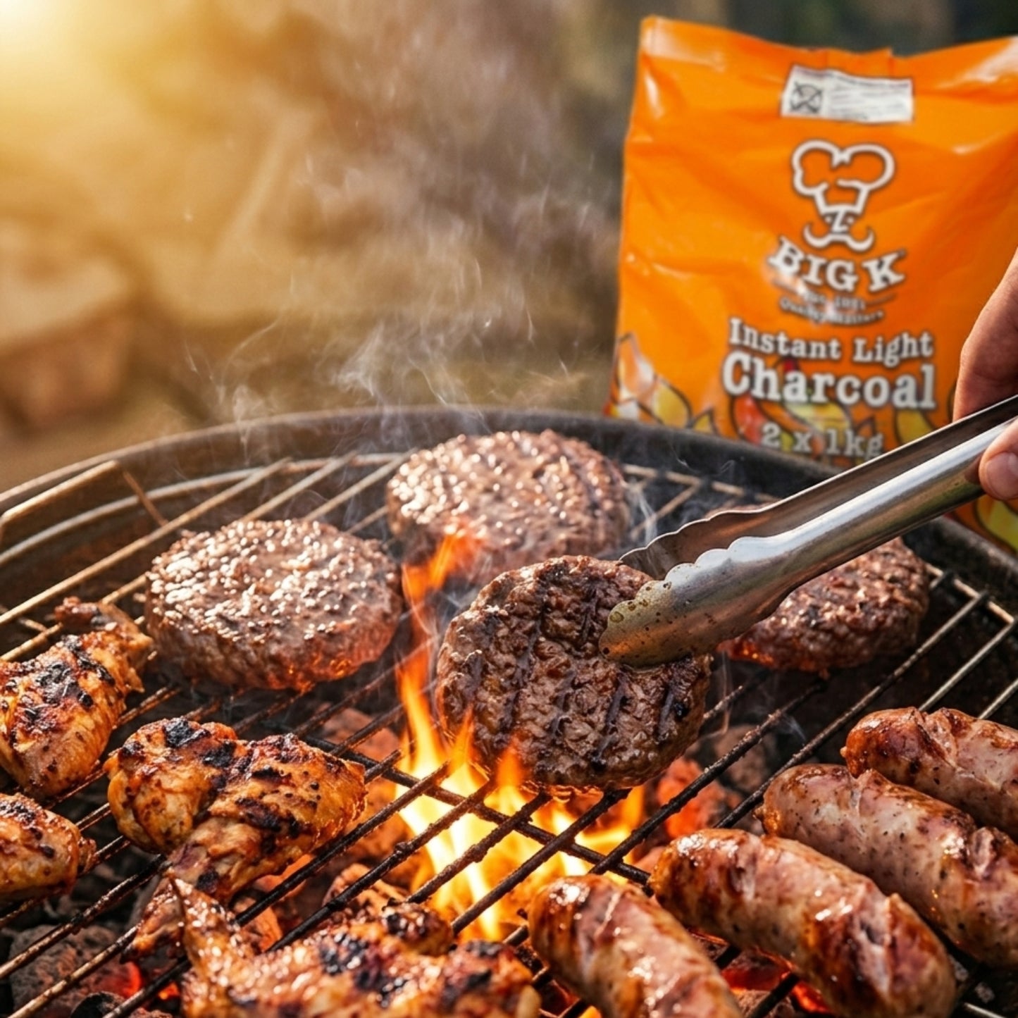 Instant Light Lumpwood Charcoal: FSC® Certified Single to 2KG x3Bags