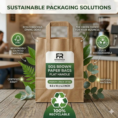 Eco-Friendly Brown SOS Paper Bag Medium