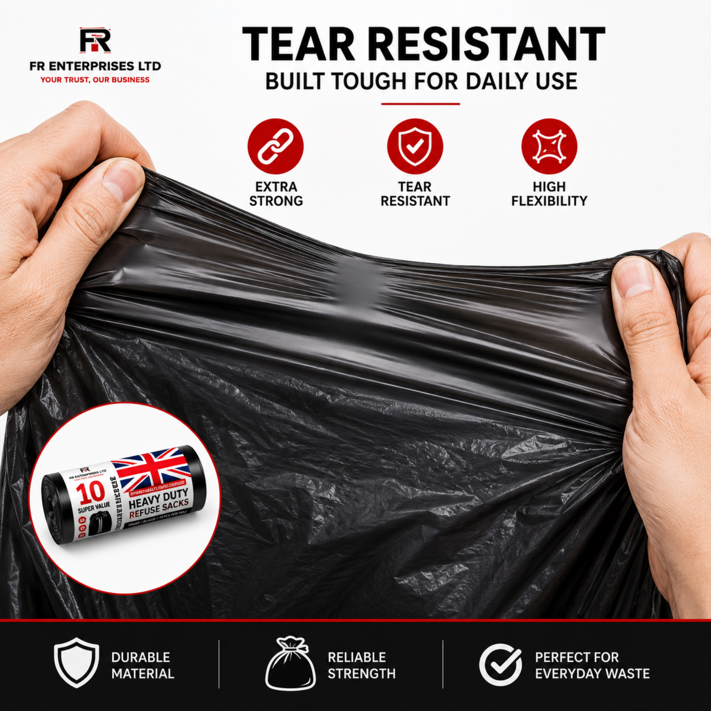 Ultra-Strong Heavy Duty Refuse Sacks- 10x20