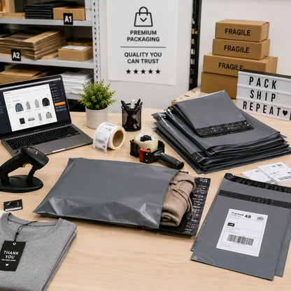 Grey Mailing Bags