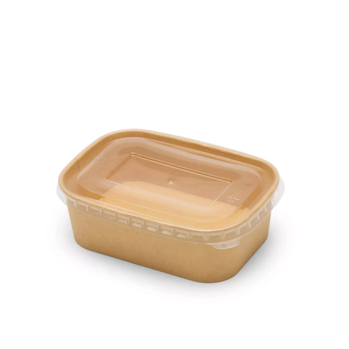 Eco-Friendly Rectangular Kraft Meal Bowls with Secure Lids