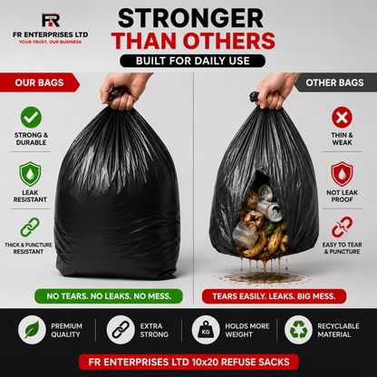 Ultra-Strong Heavy Duty Refuse Sacks- 10x20