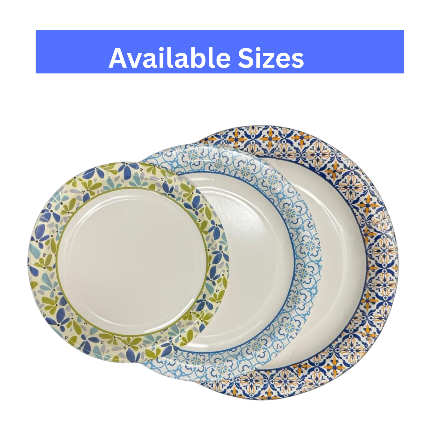 Printed Paper Plates for Hot & Cold Food- 7"