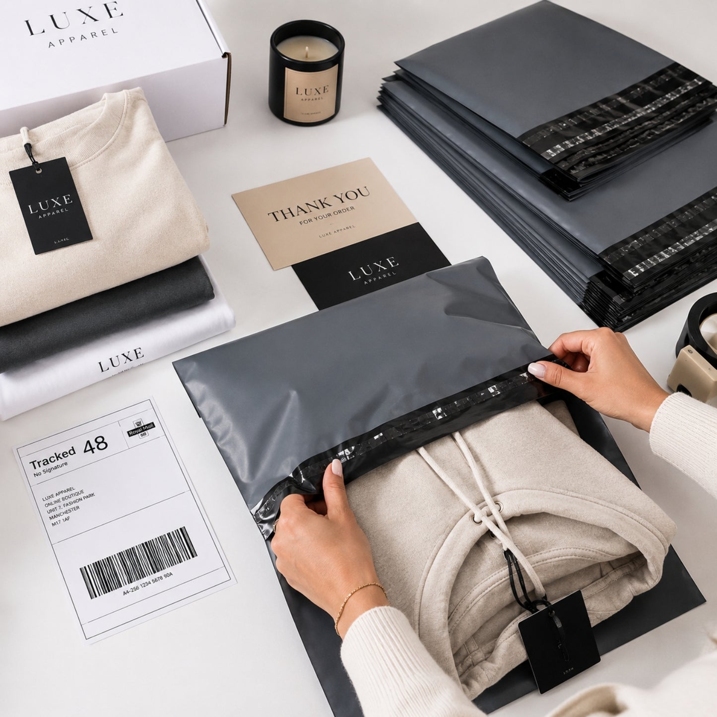 Grey Mailing Bags