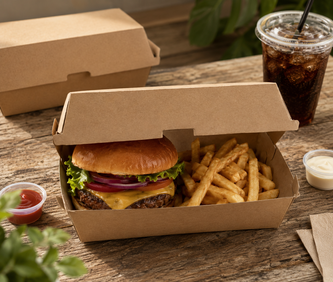 Kraft Burger Box EP10/HP10 Takeaway Containers
